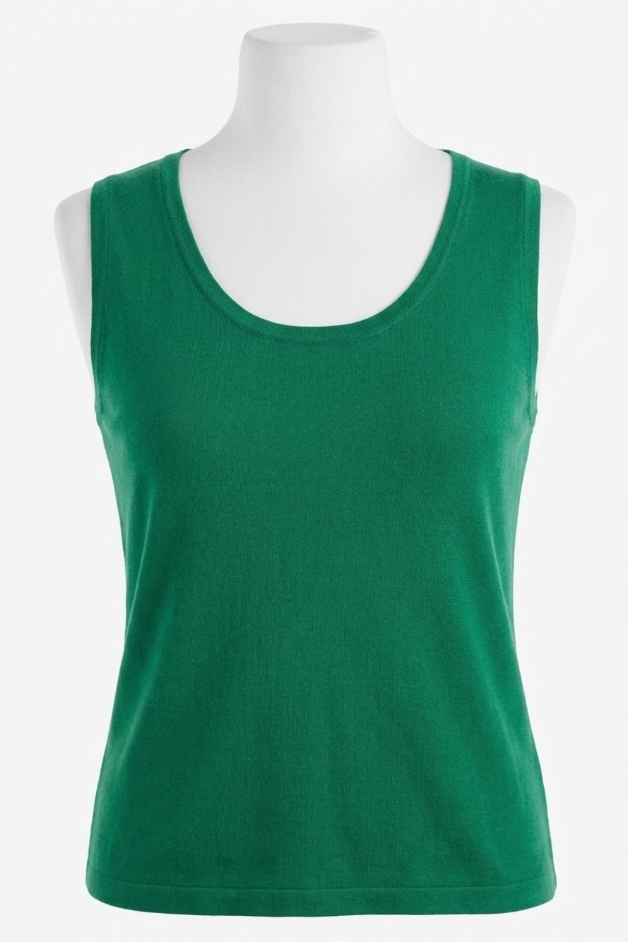 NEW ANGEL bra-friendly knit tank in green